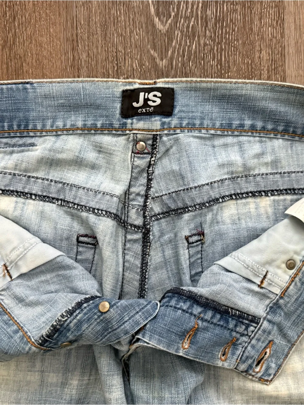 Vintage J'S Exte Y2K Made in Italy Light Blue Bootcut Men’s Lightweight Jeans
